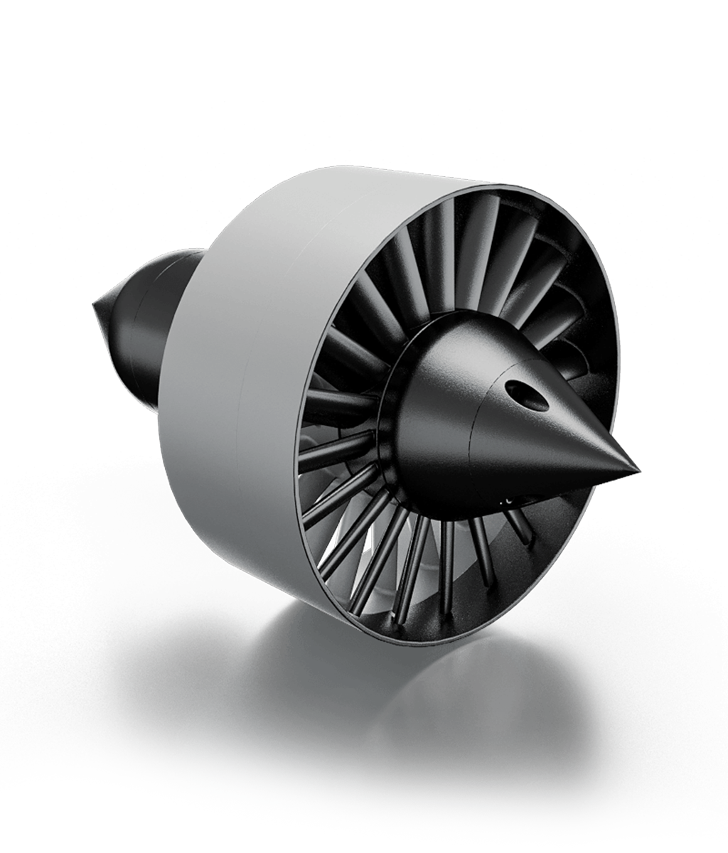 Kompakter elektrischer Flugzeug-Fan mit hoher Effizienz.