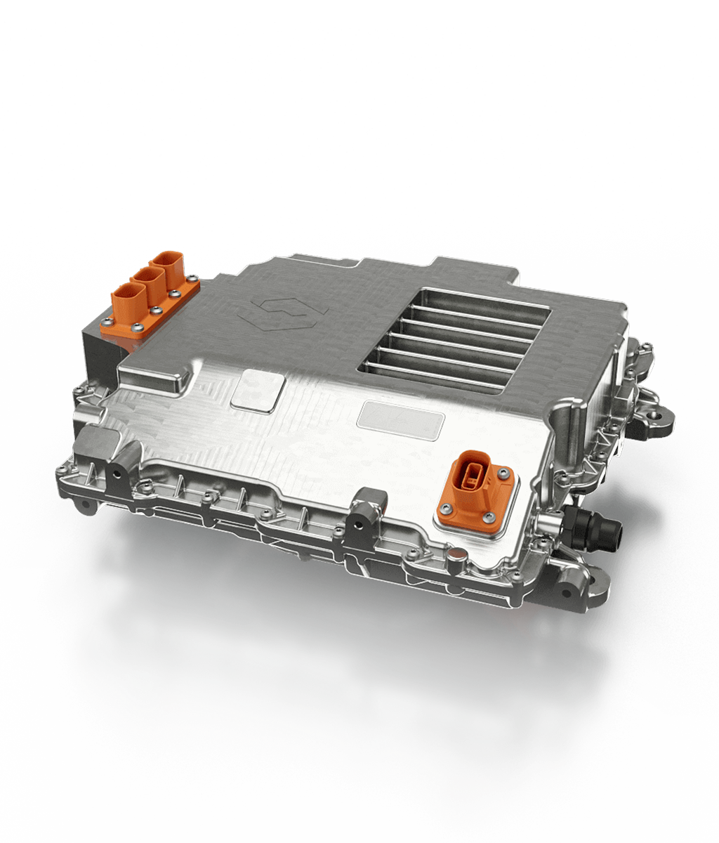 Hochvolt-Traktionsinverter von Silver Atena – effiziente Steuerung für 400-V- und 800-V-Elektroantriebe.